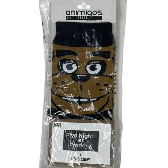 Five Nights at Freddy's Freddy Fazbear Animigos 360 Character Socks, Crew Length - Picture 4 of 6